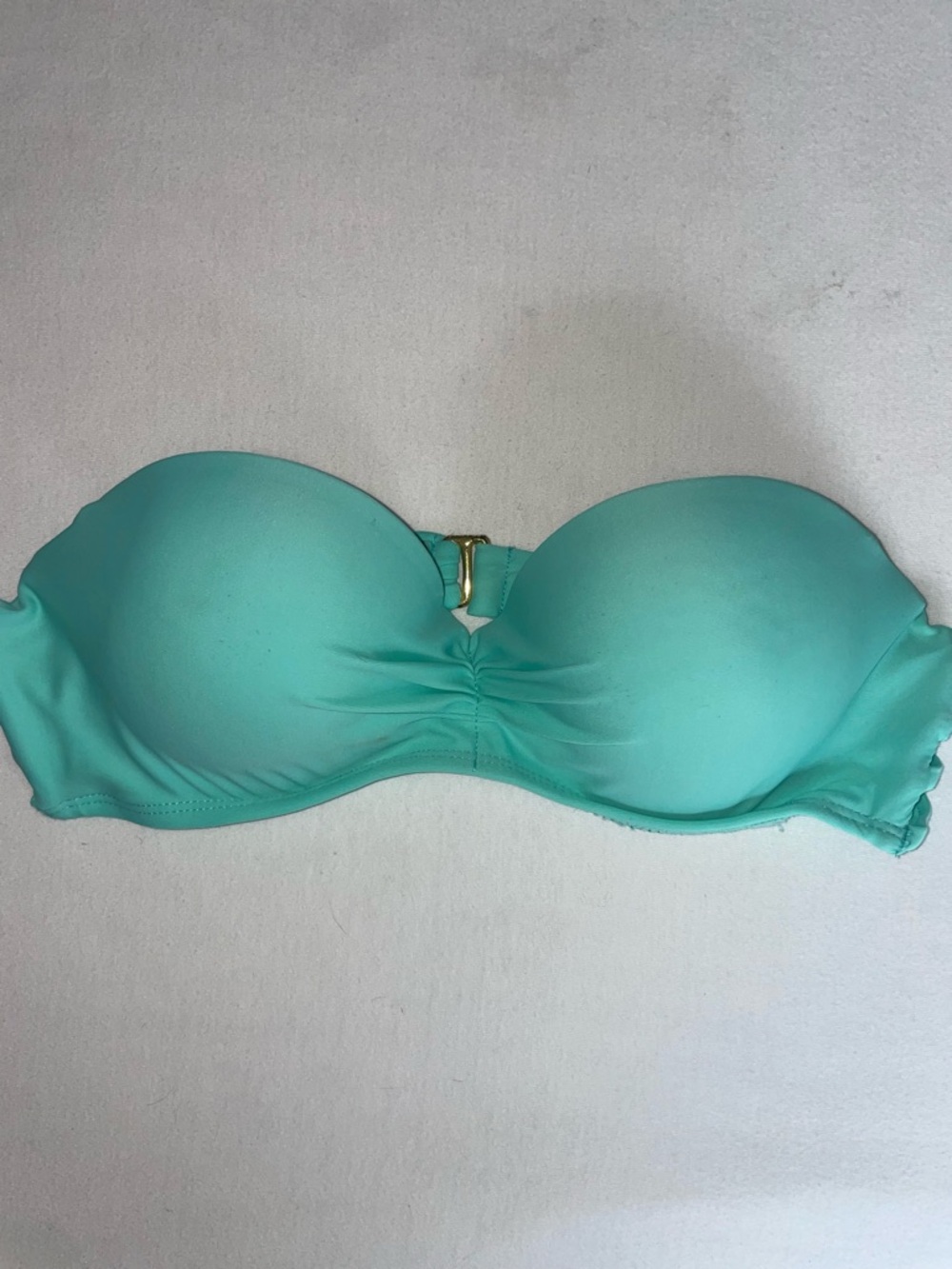California Waves Strapless Molded Bandeau in Aqua Teal